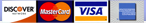 We accept Visa, Master Card, Discovery